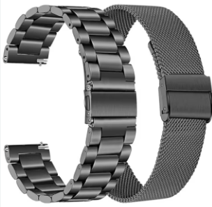 2 Pares de Pulseira de Aço inoxidavel, corrente e esfoliada