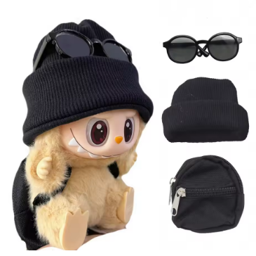 Acessorios labubu: Oculos, Bolsa, Poshete, toca, bone