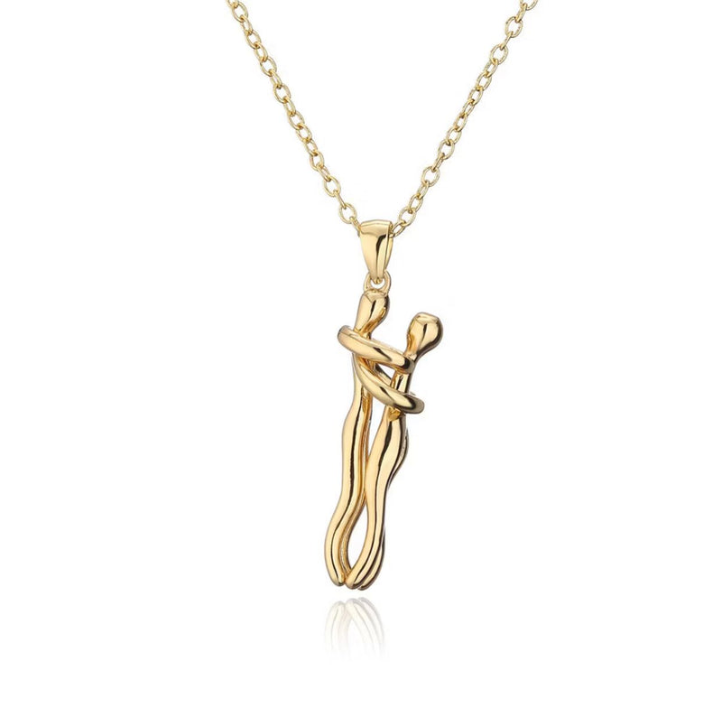 Colar Abraço Charmed Love Prata e Ouro Original- 🔥COMPRE 1 LEVE 2🔥