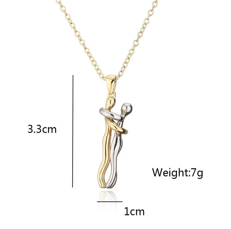 Colar Abraço Charmed Love Prata e Ouro Original- 🔥COMPRE 1 LEVE 2🔥